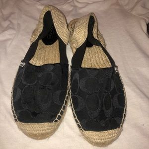 Coach black and beige sandals!